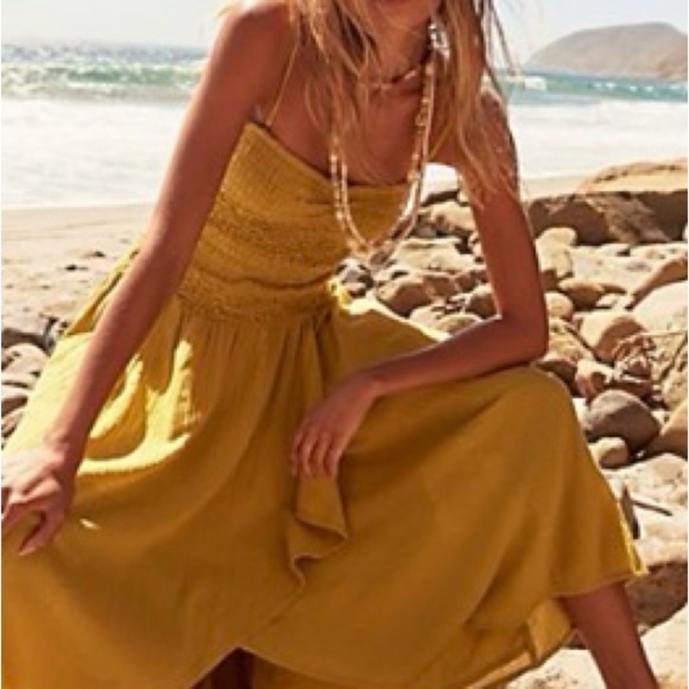 Free People Sparkling Drop-Waist Moment Midi Dress Small